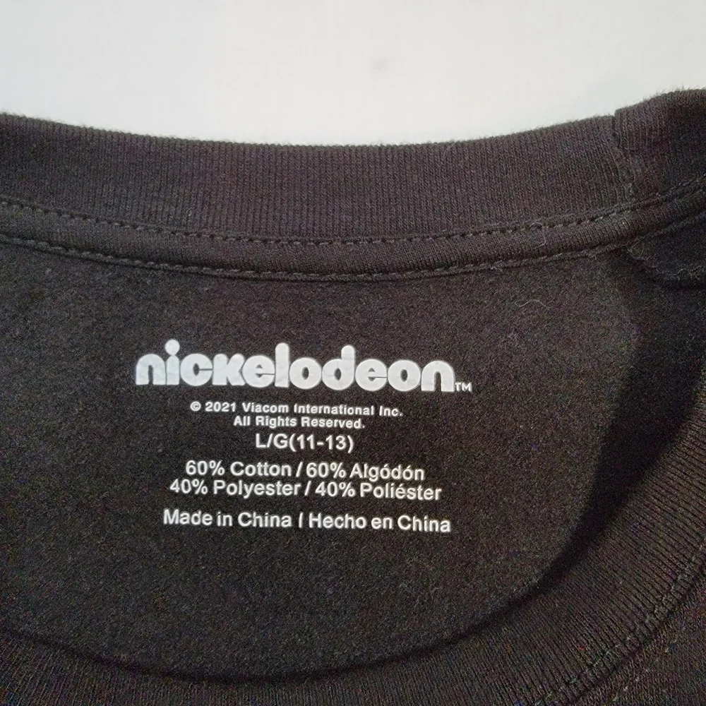 Nickelodeon Long Sleeve Shirt Black Large 11-13 or Women's Medium - Picture 6 of 6